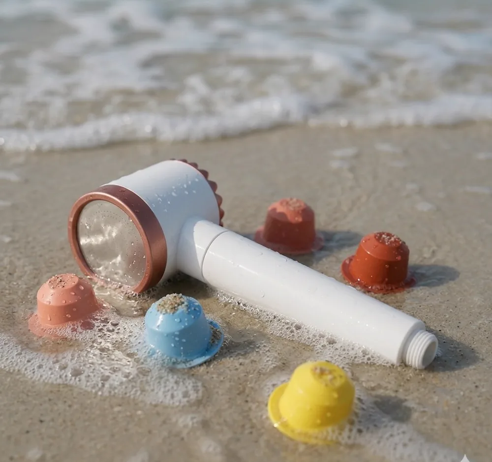 Pommeau et capsules au bord de la mer