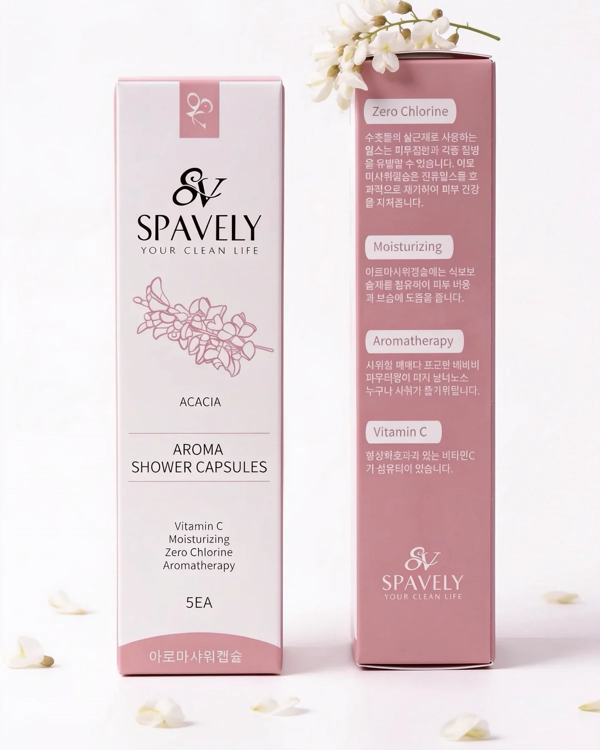 Coffret Acacia, face et dos